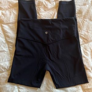 Size small athleta leggings ultra high rise elevation tight navy blue